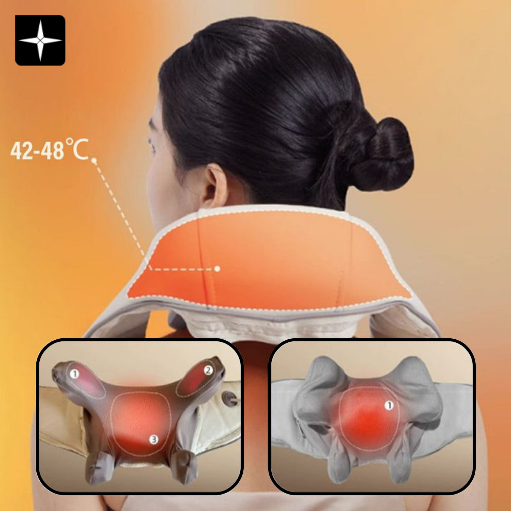 NeckEase Pro™ | Bærbart massasjeapparat for nakke og skuldre