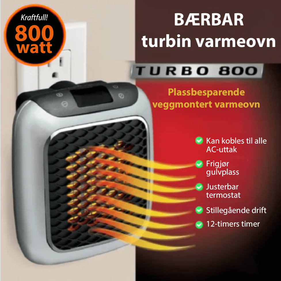 #HeatPod veggmontert bærbar varmeovn